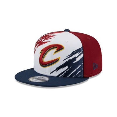 Red Cleveland Cavaliers Hat - New Era NBA Splatter 9FIFTY Snapback Caps USA0752948